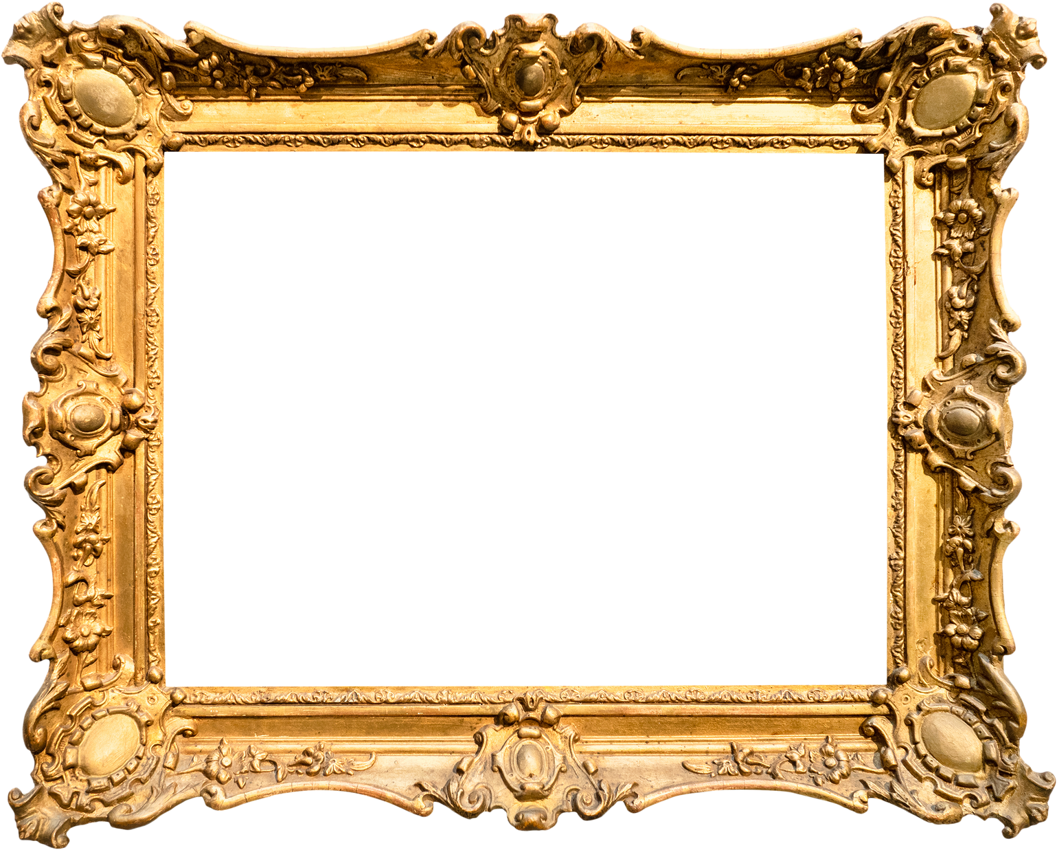 Vintage Wide Decorated Baroque Painting Frame